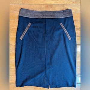 Navy Club Monaco suede insert skirt size 2